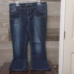 Apollo Petite short flare blue jeans